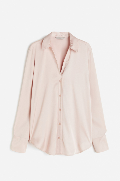 Блузка з V подібним вирізом для жінки H&amp;M 0939703-077 38 / M рожевий  77205