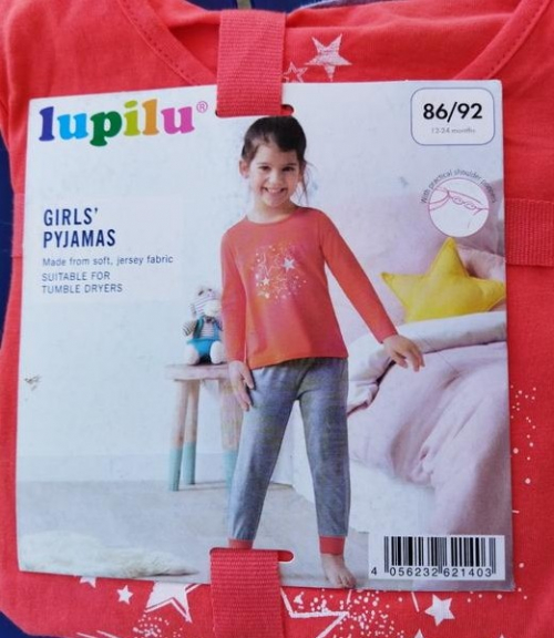 Піжама  для дівчинки Lupilu 321317-1 086-92 см (12-24 months) Різнобарвний 65451