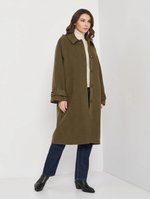 Пальто з додаванням шерсті для жінки H&amp;M 0910642-001 40 / L хакі  79826