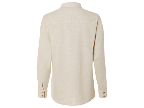 Сорочка-рубашка із суміші льону та бавовни для жінки Esmara 460289 34 / XS (EU) бежевий  89239