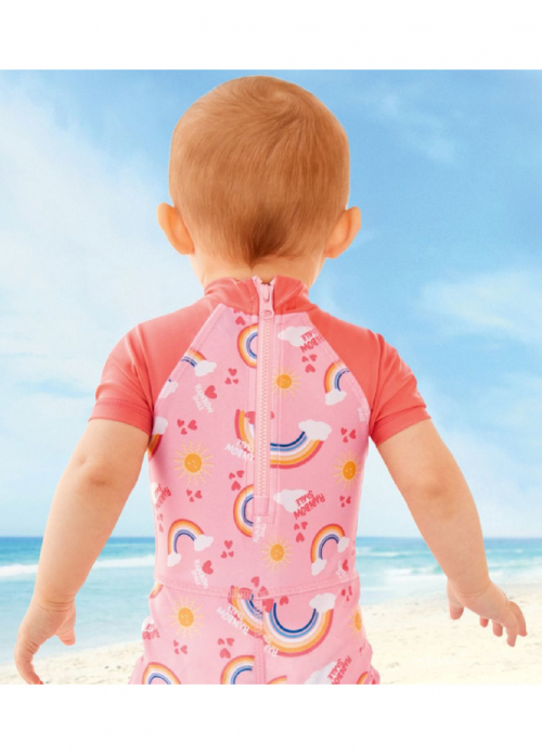 Комбінезон для плавання на блискавці ззаду для дівчинки Lupilu 332125 050-56 см (0-2 months) рожевий  73989