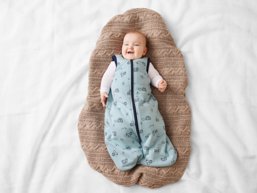Спальний мішок бавовняний утеплений для хлопчика Lupilu 450725 092 см (18-24 months) блакитний  87596