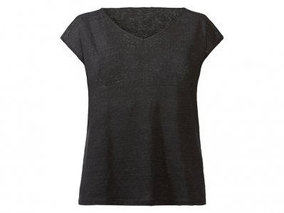 Футболка (звич.) з мереживною вставкою для жінки Esmara 408468 34 / XS чорний  89885