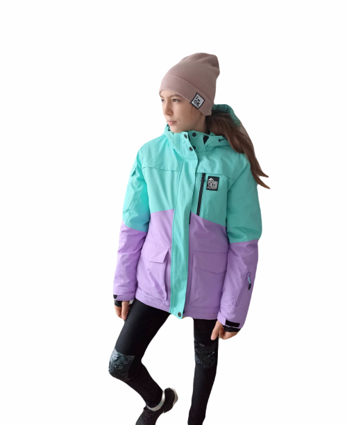 Термо-куртка з мембраною з світловідбиваючими елементами карманами і знімним капюшоном однотонна для дівчинки C&amp;A 2134213 158-164 см (12-14 years) бірюза 72489