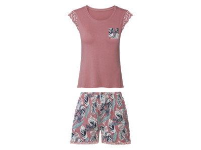 Піжама (футболка і шорти) для жінки Esmara 409171 38 / M рожевий  78954