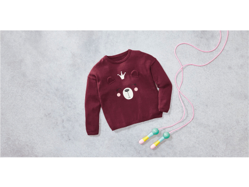 Джемпер з вушками для дівчинки Lupilu 416671 098-104 см (2-4 years) бордовий  87260