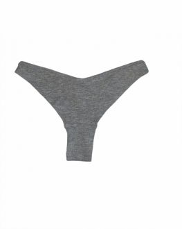 Трусики-бразиліана в рубчик для жінки H&M 1025994-5 34 / XS сірий  87041
