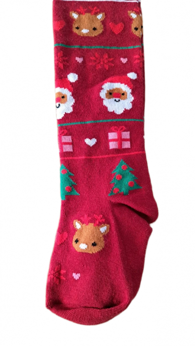 Колготки 122-128 см (6-8 years)   бавовняні з принтом для дівчинки H&amp;M 0619739-6 червоний 91382