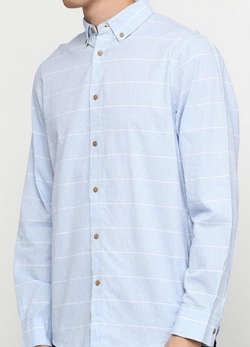 Рубашка бавовняна для чоловіка Livergy 284179 42 / XL блакитний  79647