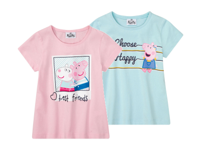 Футболка (звич.) набір 2 шт. бавовняні для дівчинки Peppa Pig 381966-2 098-104 см (2-4 years) Різнобарвний  90161