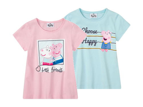 Футболка (звич.) набір 2 шт. бавовняні для дівчинки Peppa Pig 381966-2 098-104 см (2-4 years) Різнобарвний  90161