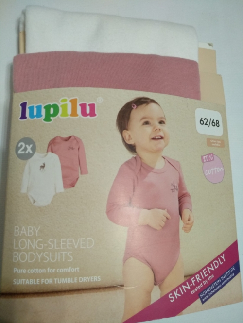 Бодік  для дівчинки Lupilu BDO56213 062 см (2-3 months) рожевий 56213