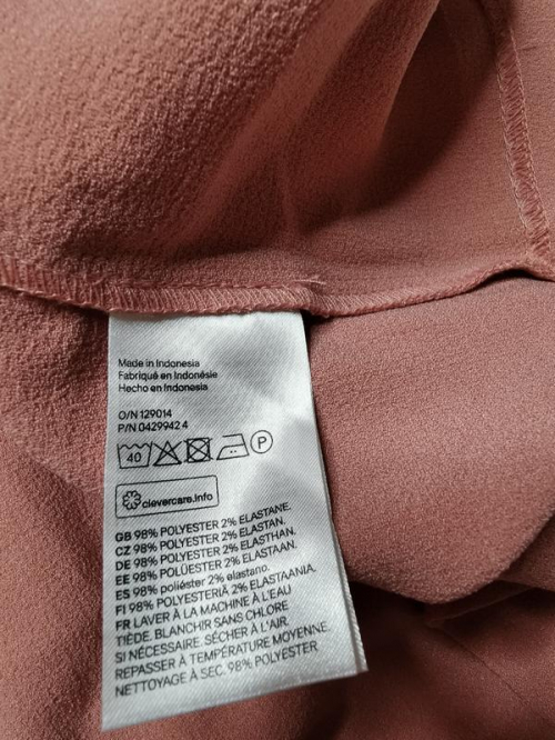 Плаття XL   приталене на блискавці ззаду для жінки H&amp;M 0429942006 рожевий 61775
