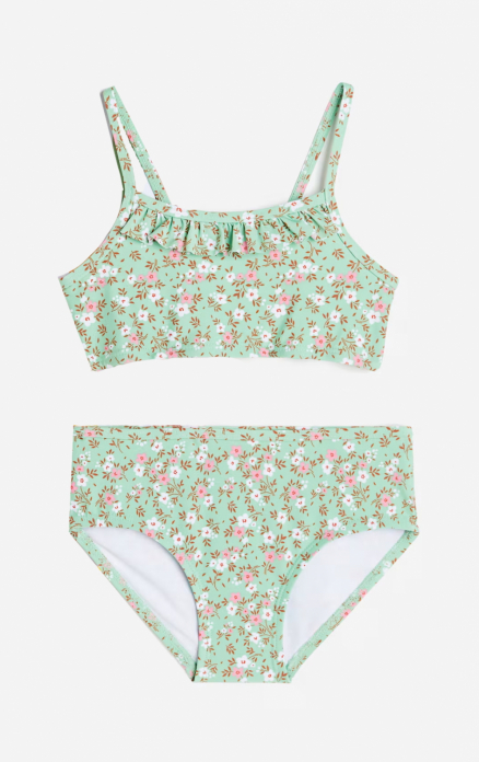 Купальник роздільний 098-104 см (2-4 years)   (топ і плавки) для дівчинки H&amp;M 1049038-003 зелений 92006