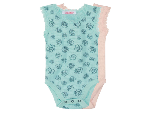 Боді 062-68 см (2-6 months)   ажурні набір 2 шт. для дівчинки Lupilu 370944-1 Різнобарвний 91071