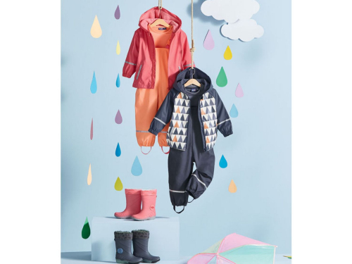 Напівкомбінезон-дощовик на флісовій підкладці для дівчинки Lupilu 328667 086-92 см (12-24 months) помаранч 75054