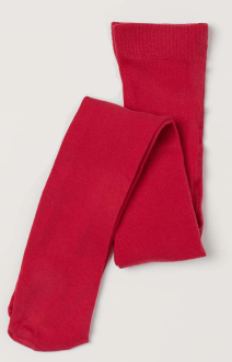 Колготки 110-116 см (4-6 years)   бавовняні для дівчинки H&M 0293433044 червоний 91350