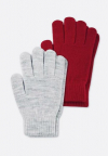 Перчатки    2 пари для жінки C&A 133514 розмір перчаток 7-12 (OneSize) Різнобарвний 72695