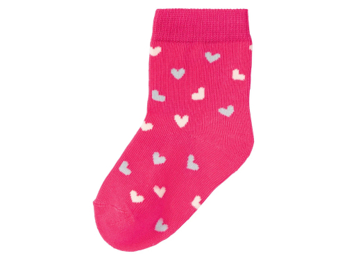 Шкарпетки бавовняні для дівчинки Lupilu 370250 розмір взуття 23-26 (2-4 years) рожевий 73527