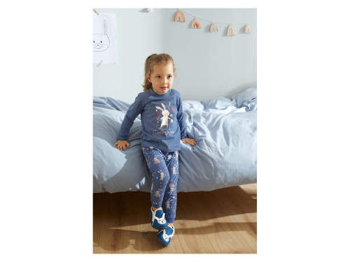 Піжама (лонгслів і штани) для дівчинки Lupilu 382074 098-104 см (2-4 years) синій  84921