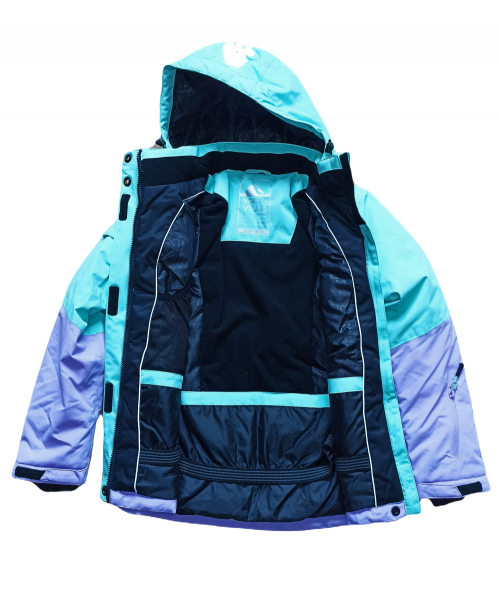 Термо-куртка з мембраною з світловідбиваючими елементами карманами і знімним капюшоном однотонна для дівчинки C&amp;A 2134213 170-176 см (14-16 years) бірюза 72490