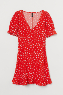Плаття з віскозою для жінки H&M 0829145-013 50 / XL (EU) червоний  80789