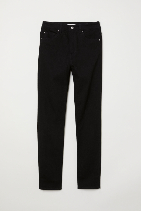 Джинси з високою талією для жінки H&amp;M 0573085-001 36 / S (EU) чорний  80241