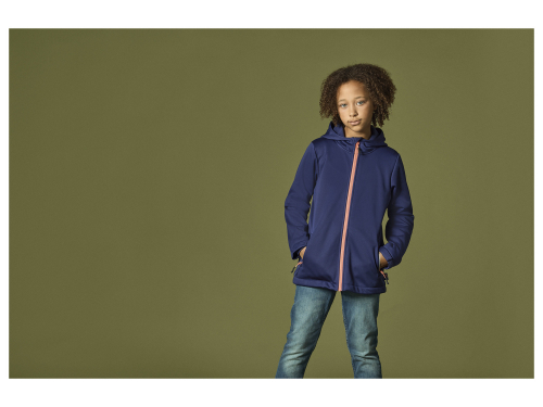 Куртка Softshell 134-140 см (8-10 years)   водовідштовхувальна та вітрозахисна для дівчинки Rocktrail 418412 темно-синій 81691