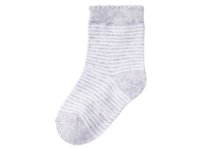 Шкарпетки    середньої довжини для дівчинки Lupilu 370657 розмір взуття 19-22 (1-2 years) біло-сірий 73556
