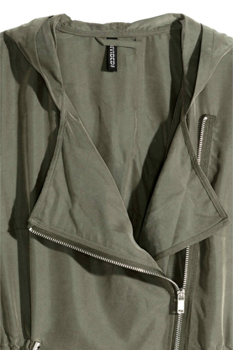 Вітровка XS   парка для жінки H&amp;M 0531058-006 хакі 85878