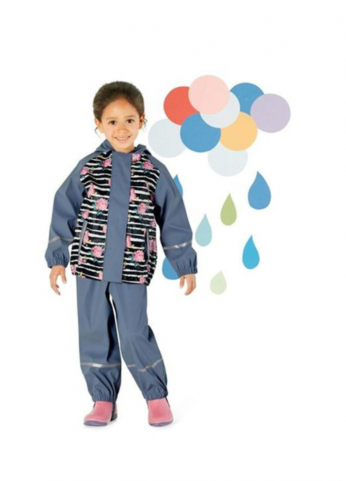 Куртка-дощовик водовідштовхувальна та вітрозахисна для дівчинки Lupilu 318375 086-92 см (12-24 months) Різнобарвний  74050