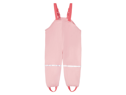 Напівкомбінезон-дощовик на флісовій підкладці для дівчинки Lupilu 356916 086-92 см (12-24 months) рожевий  74052