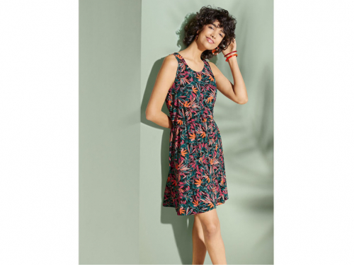 Сукня-плаття (звич.) із воланами знизу для жінки Esmara 371392 34 / XS Різнобарвний  88783