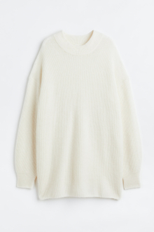Плаття -светр оверсайз для жінки H&M 1100859-007 38 / M молочний  86553
