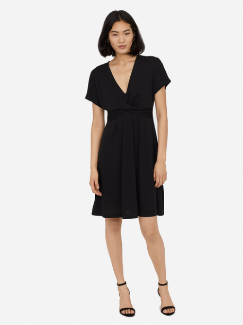 Сукня (плаття) 34,XS   з V подібним вирізом для жінки H&amp;M 0642960-001 чорний 82426