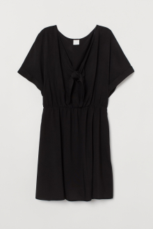 Плаття бавовняне з ланцюжком для жінки H&M 0772898-002 36 / S (EU) чорний  82417