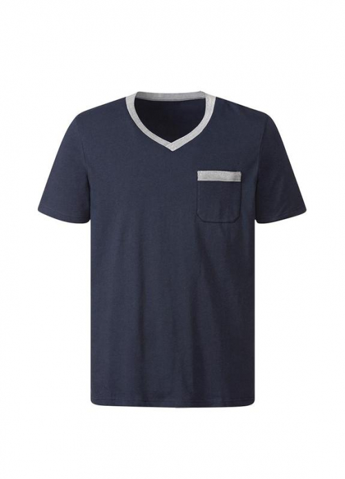 Піжама (футболка і шорти) для чоловіка Livergy 409166 40 / L темно-синій  78946