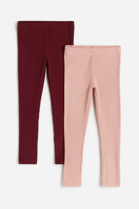 Лосини 098 см (2-3 years)   в рубчик набір 2 шт. для дівчинки H&amp;M 1171311-002 Різнобарвний 85607