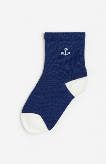 Шкарпетки 19-21   середньої довжини для хлопчика H&amp;M 1075330-016 темно-синій 81015