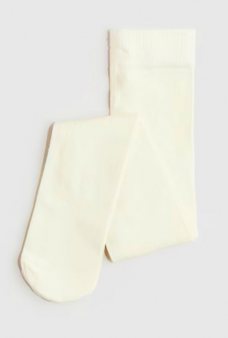 Колготки 098-104 см (2-4 years)   бавовняні однотонні для дівчинки H&amp;M 0293433-050 молочний 91426
