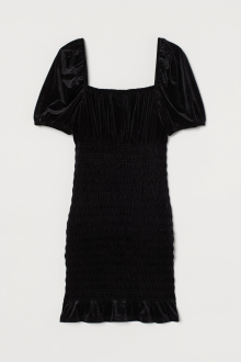 Платье с блестками на подкладке для женщины H&M 0921447 XS Черный  78073