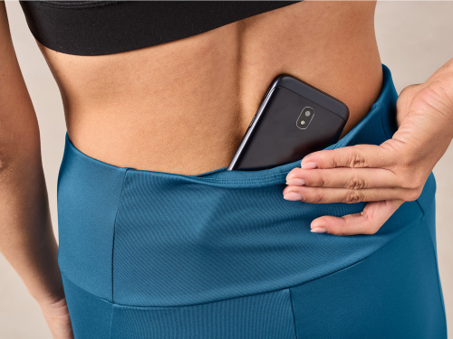 Спортивні легінси з кишенею для ключів для жінки Crivit 436935 34 / XS бірюза  84619