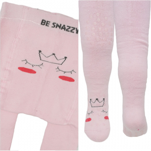 Колготки з силіконовими вставками для дівчинки Be Snazzy RA-10 068-74 см (3-9 months) рожевий  78741