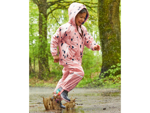 Куртка-дощовик 110-116 см (4-6 years)   на флісовій підкладці для дівчинки Lupilu 356921 рожевий 76442