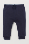 Спортивні штани   Джоггеры бавовняні трикотажні для хлопчика H&M 0795819-001 080 см (9-12 months) темно-синій 79842