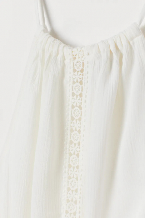 Топ із жатої тканини для жінки H&amp;M 0723173-001 46 / L (EU) молочний  82815