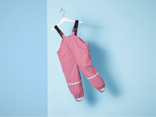 Напівкомбінезон-дощовик на флісовій підкладці для дівчинки Lupilu 378006 110-116 см (4-6 years) рожевий  75062