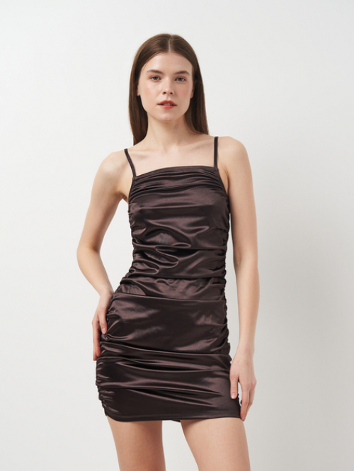 Плаття з драпіруванням для жінки H&amp;M 0918947-001 38 / M коричневий  82463