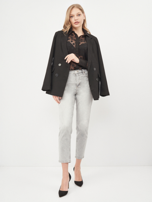 Блузка легка напівпрозора для жінки H&amp;M 0548482-003 36 / S (EU) чорний  82482