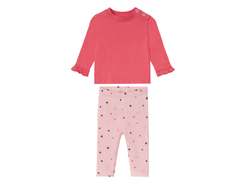 Костюм (футболка + лосини) для дівчинки Lupilu 362707 062-68 см (2-6 months) кораловий (рожево-помаранчевий) 68462